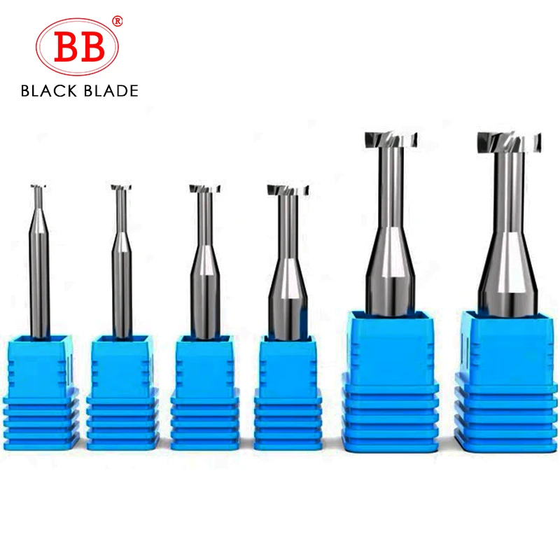 BB Carbide T Slot Milling Cutter Tungsten Steel End Mill CNC Groove Machining Tool for Metal Aluminum Copper Plastic 3mm-20mm