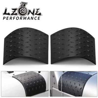 1 par preto abs carro cowl corpo armadura exterior capô do motor capa para jeep wrangler jk rubicon sahara acessórios de estilo automóvel