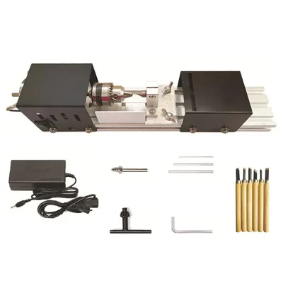 Mini Beads Machine Miniature Multifunction Lathe DIY Woodworking Buddha Pearl Lathe Grinding and Polishing DC 12-24V EU US Plug