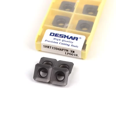 Deskar sekt1204 aft xm lf6018 lda torno fresagem inserção lâmina de carboneto cnc usinagem fresagem ferramentas torneamento sekt 1204 inserção