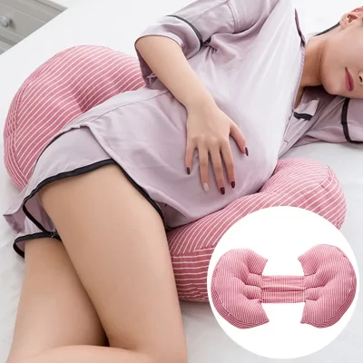 Maternidade multifuncional algodão em forma de u mulheres grávidas barriga apoio travesseiro lado sleepers gravidez travesseiros corporais para maternidade