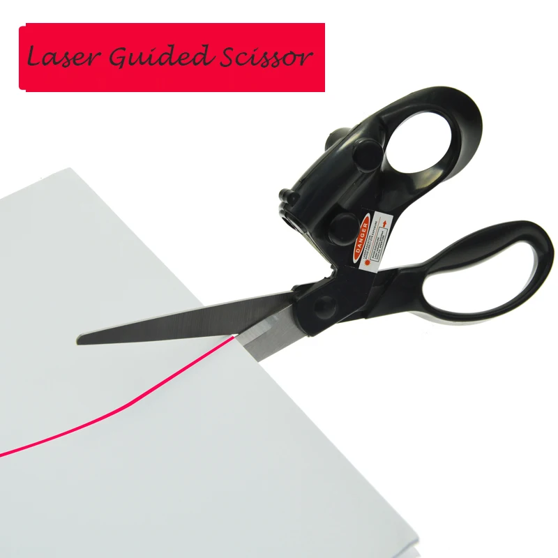 Tesoura profissional guiada a laser para costura de tecido, corte reto rápido, artesanato doméstico, tesoura de embrulho, suprimentos diy - Image 2