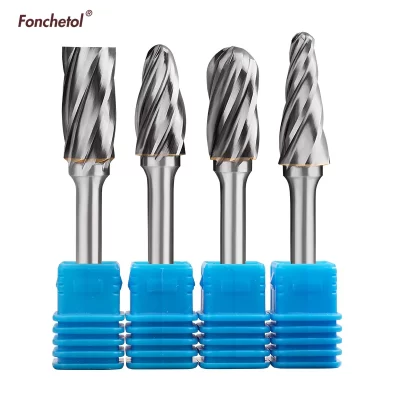 1Pcs,6mm shank diameter solid carbide,Model A C D E F N,Wide tooth Rotary tungsten steel cylindrical grinding tool,metal