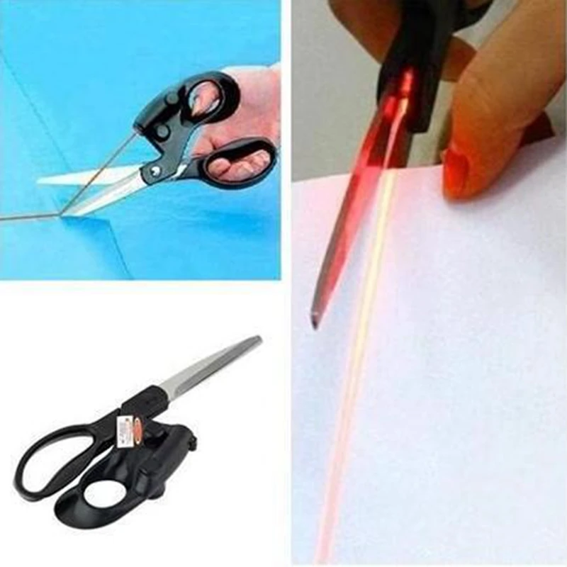 Tesoura profissional guiada a laser para costura de tecido, corte reto rápido, artesanato doméstico, tesoura de embrulho, suprimentos diy - Image 6