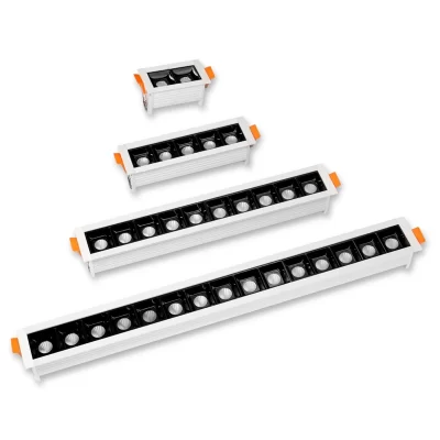 Linha de led downlight recesso retângulo grade lâmpada do teto 4w 10 20 30 ac85 ~ 265v led spot light para casa loja decoração