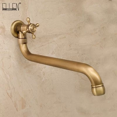 Ellen única torneira fria de parede ao ar livre mop piscina torneira antqiue bronze parede torneira da pia da cozinha rotativa ml982