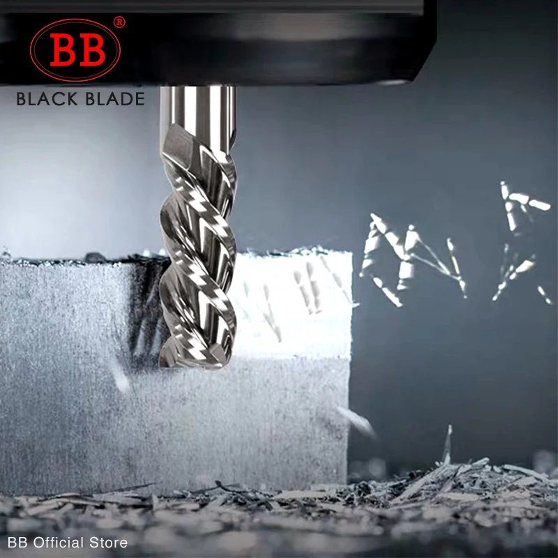 Bb 3 flauta carboneto fresa tungstênio fresa cnc ferramenta 1 a 20mm hrc55 para alumínio fibra de vidro acrílico madeira cobre plástico - Image 5