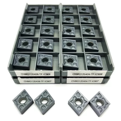 Cnmg120404 cnmg120408 tf ic907/908, inserção do carboneto, ferramenta de torneamento externo, ferramenta do torno, alta qualidade