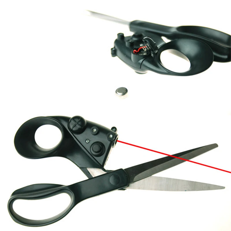 Tesoura profissional guiada a laser para costura de tecido, corte reto rápido, artesanato doméstico, tesoura de embrulho, suprimentos diy - Image 4