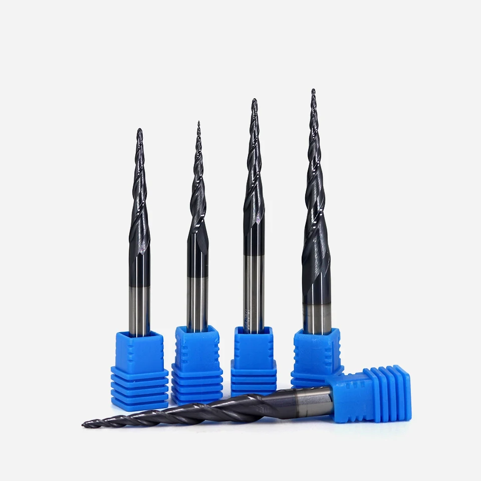 VACK Carbide Ball Nose End Mills 3.175mm 4mm 6mm 8mm Tapered End Mill Engraving Router Bits Cnc Taper Wood Metal Milling Cutter - Image 2