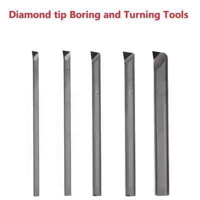 Ferramenta de perfuração de diamante, ferramentas de torno de giro, cortador de furo, pcd cnc, barra de borer, corpo de aço, ferramenta de furo de 6mm para processamento de alumínio e latão