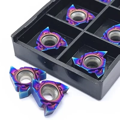 MMT16ER AG60-S MMT16IR AG60-S de alta qualidade nano azul inserção de rosca lâmina de carboneto cimentado lâmina de ferramenta CNC 16ER 16IR AG60