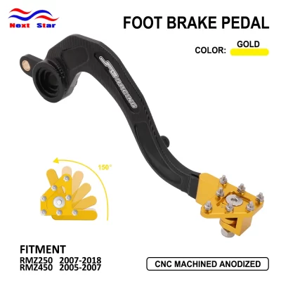 Alavanca do pedal de freio traseiro para motocicleta, alumínio cnc, para suzuki rmz rmz250 250 rmz450 450 2005 06 07 08 09 10 11 12 13 14 15-2017