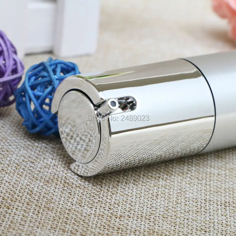 10pcs/lot Makeup Tools Silver Wire-drawing Refillable Bottles 30ml 50ml Lotion Cosmetic Container Empty Shampoo Airless Bottle - Image 3