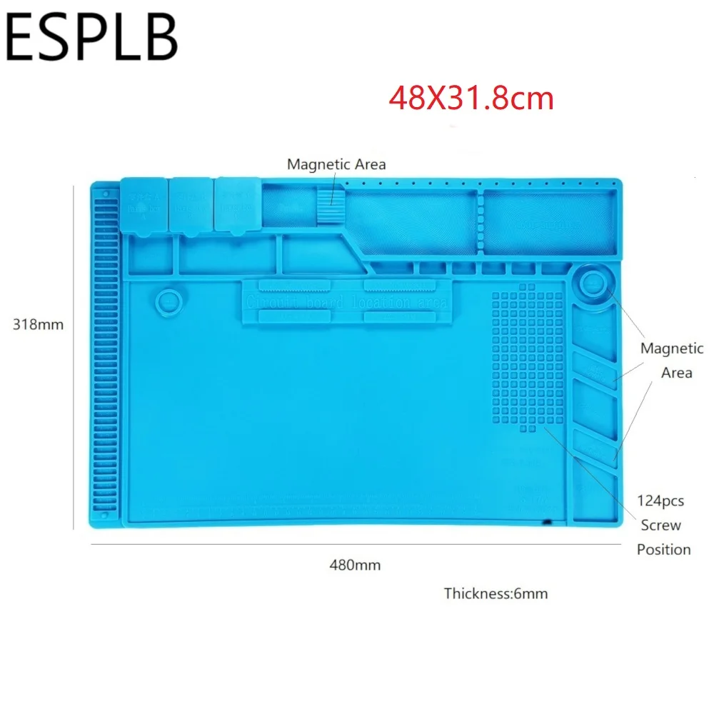 Esplb almofada de reparo de isolamento, estação de solda de silicone resistente ao calor, tipos de tapete de trabalho, plataforma de mesa, estação de solda bga - Image 5