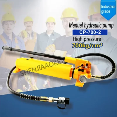 Hydraulic high pressure pump 700kg/cm2 Hydraulic hand pump oil pressure pump CP-700-2 With pressure gauge 1pc
