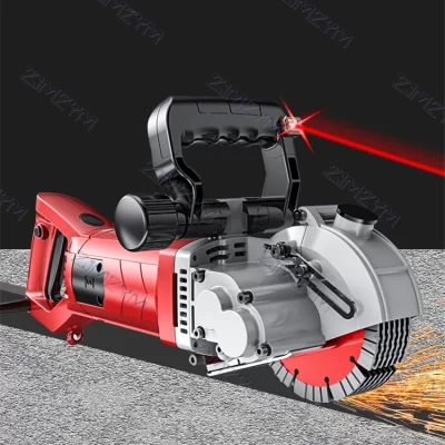 KCJ-001 220V Caçador de parede elétrico Guia a laser portátil Máquina de entalhe para parede de tijolo/béton Ferramenta de corte profissional de ranhuras