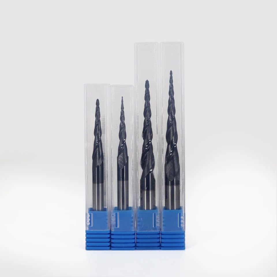 VACK Carbide Ball Nose End Mills 3.175mm 4mm 6mm 8mm Tapered End Mill Engraving Router Bits Cnc Taper Wood Metal Milling Cutter - Image 6