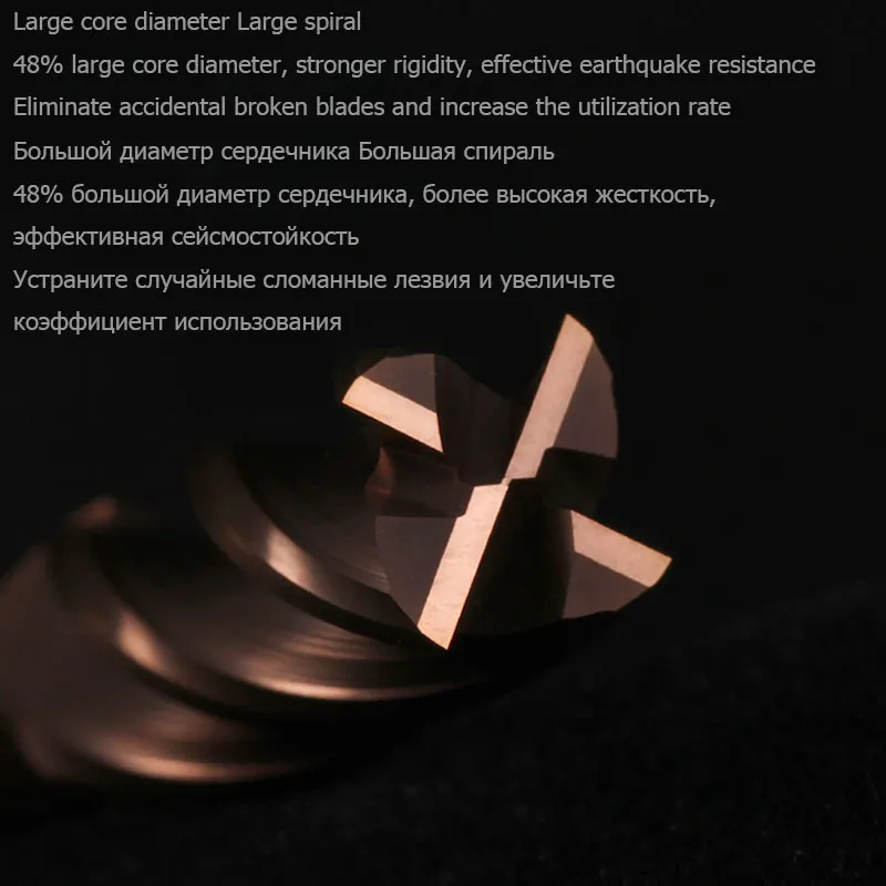 Milling Cutter Alloy Coating Tungsten Steel Tool Maching Hrc55 Endmill Milling Cutter Kit Milling Machine Tools cnc Router Bits - Image 3