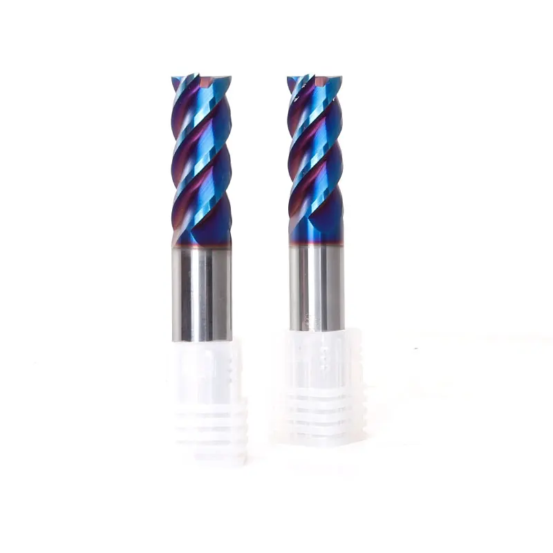 ZGT Endmill Cutting HRC65 4 Flute 3mm 4mm 5mm 6mm 8mm 10mm 12mm Metal Cutter Alloy Carbide Milling Steel Milling Cutter End Mill - Image 6