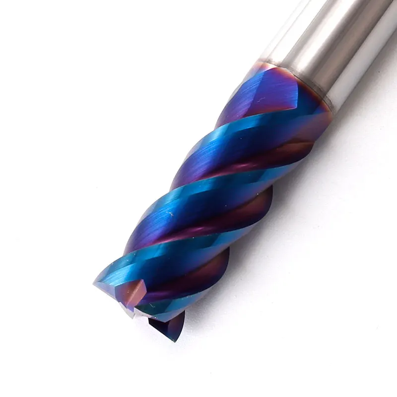 ZGT Endmill Cutting HRC65 4 Flute 3mm 4mm 5mm 6mm 8mm 10mm 12mm Metal Cutter Alloy Carbide Milling Steel Milling Cutter End Mill - Image 4