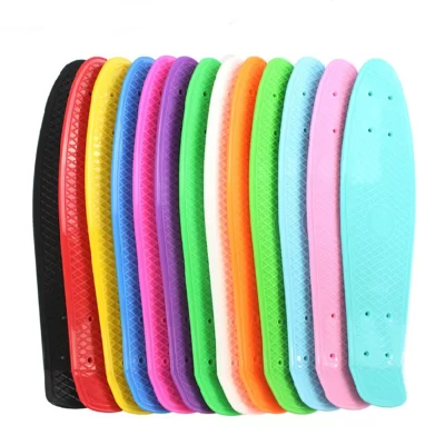 Baralho de skate de peixe de 22 polegadas, mini prancha de cruiser, scooter infantil, prancha penny, deck de skate único, baralho de sorvete