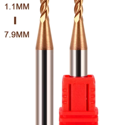 Solid Carbide End Mill Tools Tungsten Milling Cutter Cnc Metal Milling Cutter for Steel HRC60 D1.1 1.2 1.3 1.4 1.6 3.9 7.9mm Bit