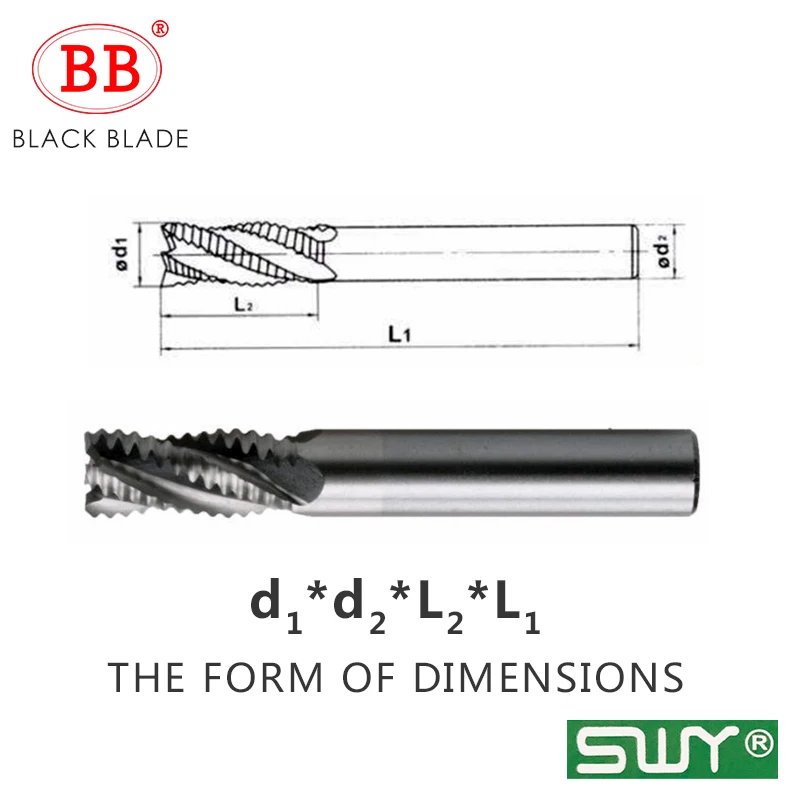 BB Roughing End Mill HSS Cutters 4 Flute 5mm to 45mm Saw Blade Metal Machining Inch & Iso 6mm 8mm 10mm 12mm 16mm - Image 4