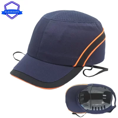 Segurança no trabalho hi-viz tira colisão boné duro escudo interno capacete protetor chapéu de beisebol estilo para trabalho fábrica loja cabeça proteção