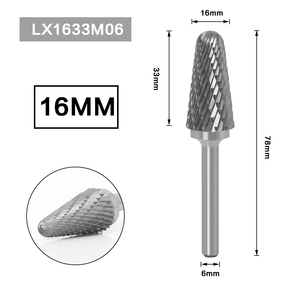 6MM Metal Drawing Tungsten Carbide Milling Cutter Rotary Tool Burr CNC Engraving Abrasive Tools Metalworking Milling Polishing - Image 4