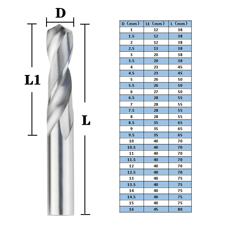 Solid Tungsten Carbide Bits For Cnc Carbide 1.0-20mm Metal Working Tools Carbide Bits Metal Drill Set Hard Metal Drill - Image 4