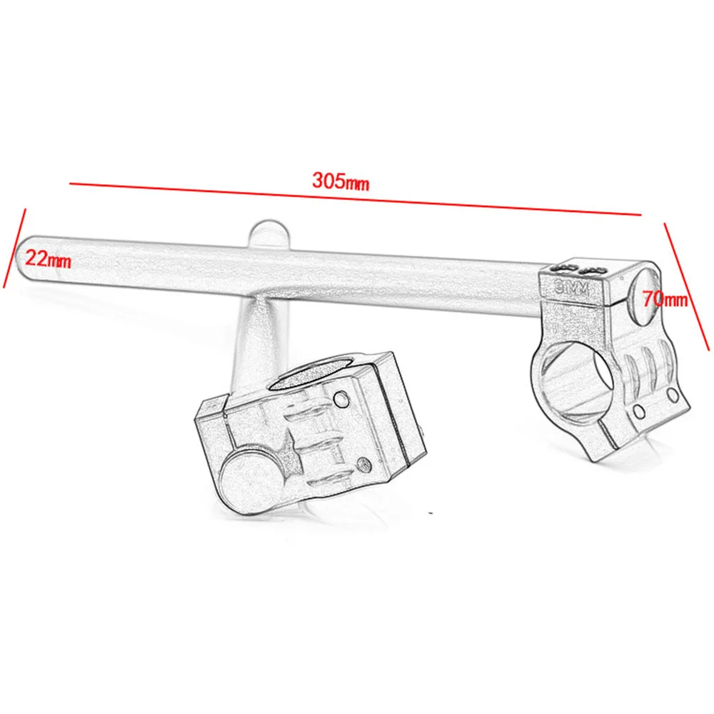 Clip-On moto guidão, garfo tubo, CNC volante, café Racer Bars, 22mm, se Fits 31mm, 32mm, 33mm, 35mm, 36mm, 37mm, 39mm, 41, 43, 50, 51mm - Image 5