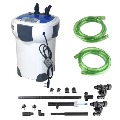 Filtro de aquário SUNSUN com monitor LCD, HW-3000, 6 seções de fluxo ajustável, 3000L por h, 9W Esterilizador UV para tanques de peixes até 300-750L