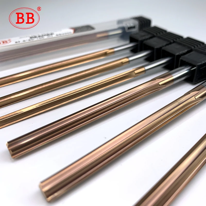 BB 1mm-20mm Carbide Reamer Coated Spiral Straight Flute H7 Chucking Hardened Steel Metal Cutter 4 6 Flute CNC Hole Tool - Image 2