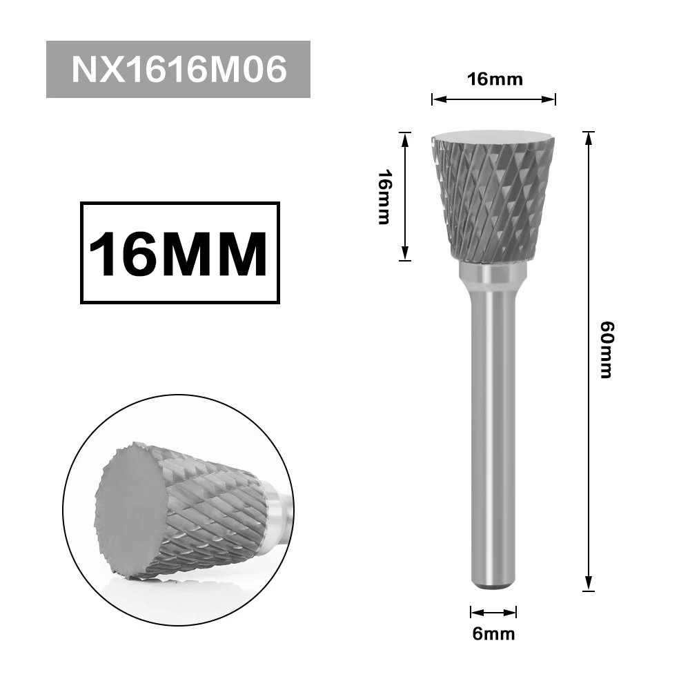 6MM Metal Drawing Tungsten Carbide Milling Cutter Rotary Tool Burr CNC Engraving Abrasive Tools Metalworking Milling Polishing - Image 2