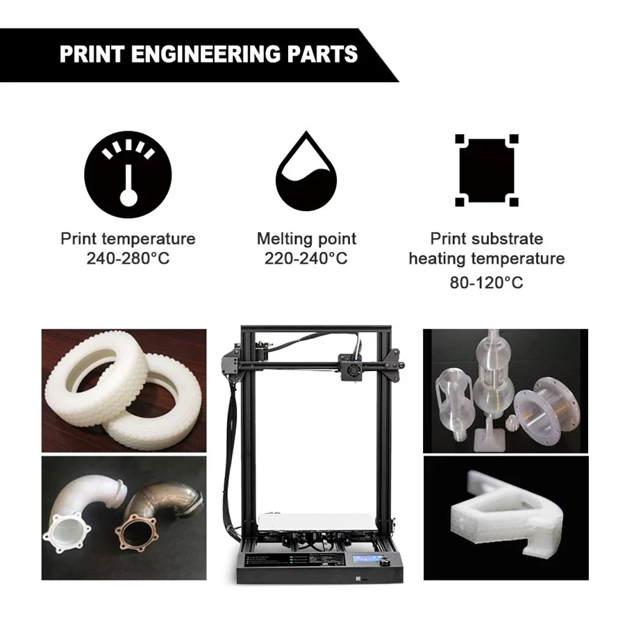 PLA Nylon 3D Printer Filament High Tensile Strength Nylon Filament 1.75mm 1KG/500g/250g Good Flexibility 3D Printing Material - Image 4