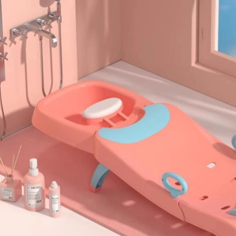 Cadeira de salão de plástico portátil dobrável para crianças, cama shampoo, spa japonês, meuble, mobília do hotel - Image 2