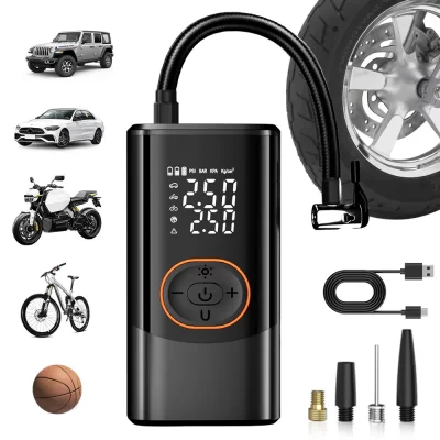 Car Electrical Air Pump 12V Portable Wireless Tire Inflatable Pump Inflator Air Compressor Pump For Car Motorcycle Bicycle Ball