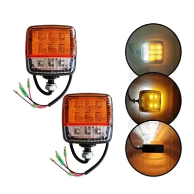 2Pcs LED Forklift Light 12V-80V Tractor Turn Signal Motorcycle Direction Indicator Amber White Truck Trailer Position Lamp