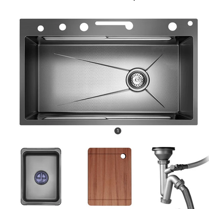 Conjunto de pia multifuncional de cozinha, torneira cascata de baleia, 50l, tanque de grande capacidade, tamanho 68x46cm, armazenamento de armário, eletrodomésticos - Image 5