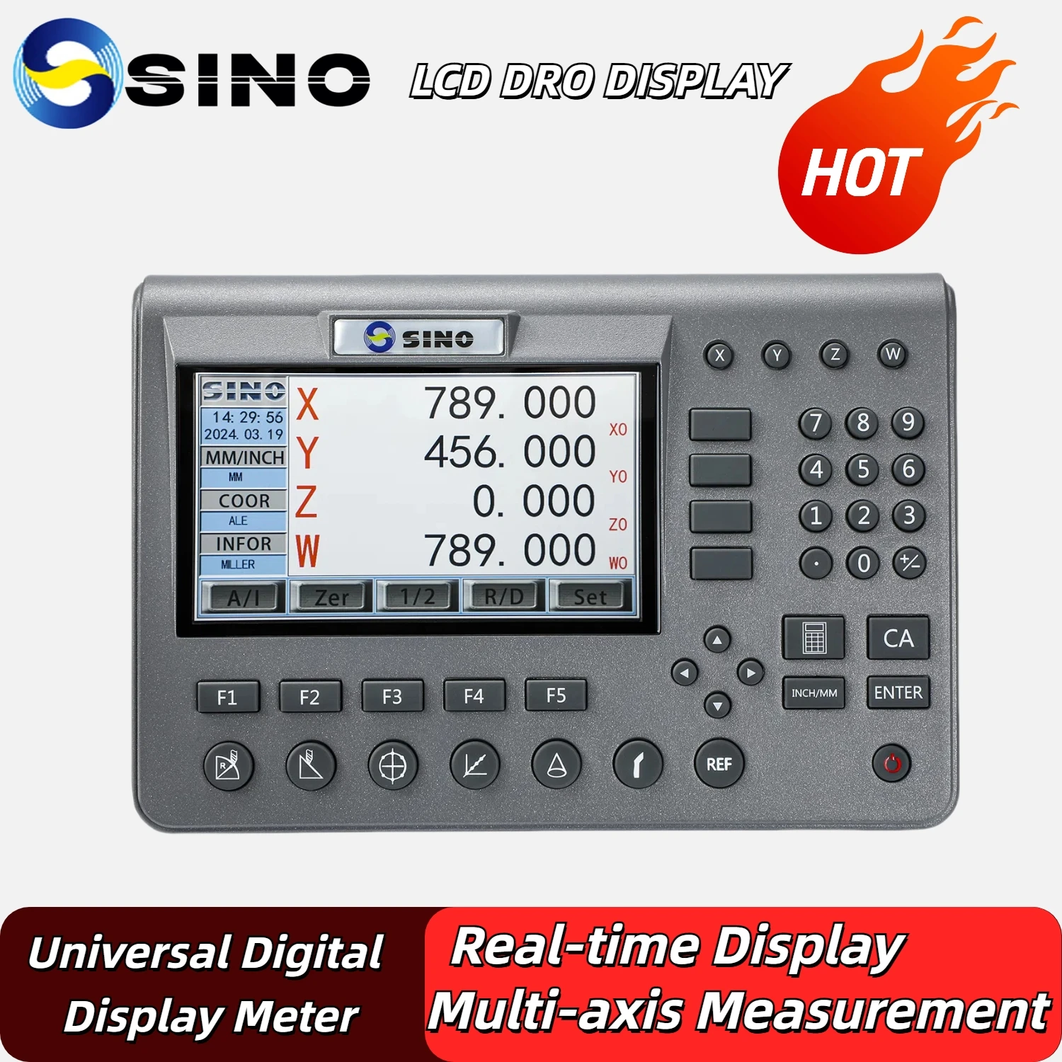 SDS200 Multilingual 4 Axis Milling Lathe LCD DRO Digital Readout Display AC110V/220V Display For TTL linear Scale Displacement