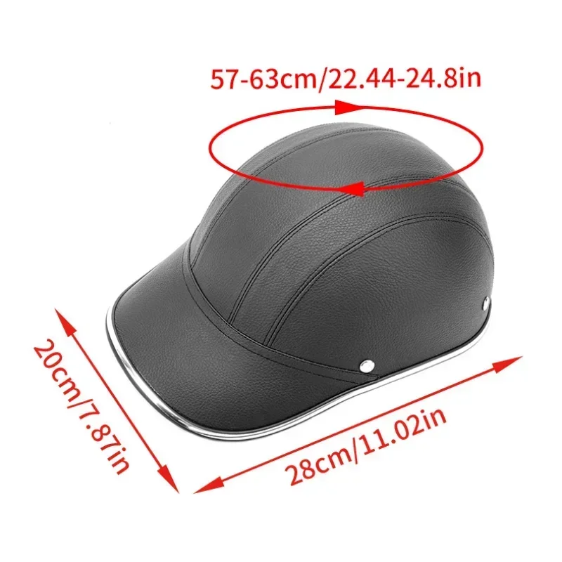 2024 nova motocicleta meio capacete boné de beisebol meia face capacete anti-uv segurança capacete capacete da motocicleta para homens - Image 2