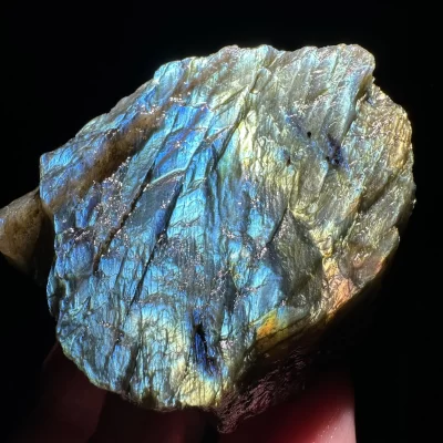 Cristal natural azul labradorite pedra bruta espécime pedras preciosas chamativas cura mineral energia pedra reiki decorações para casa presente