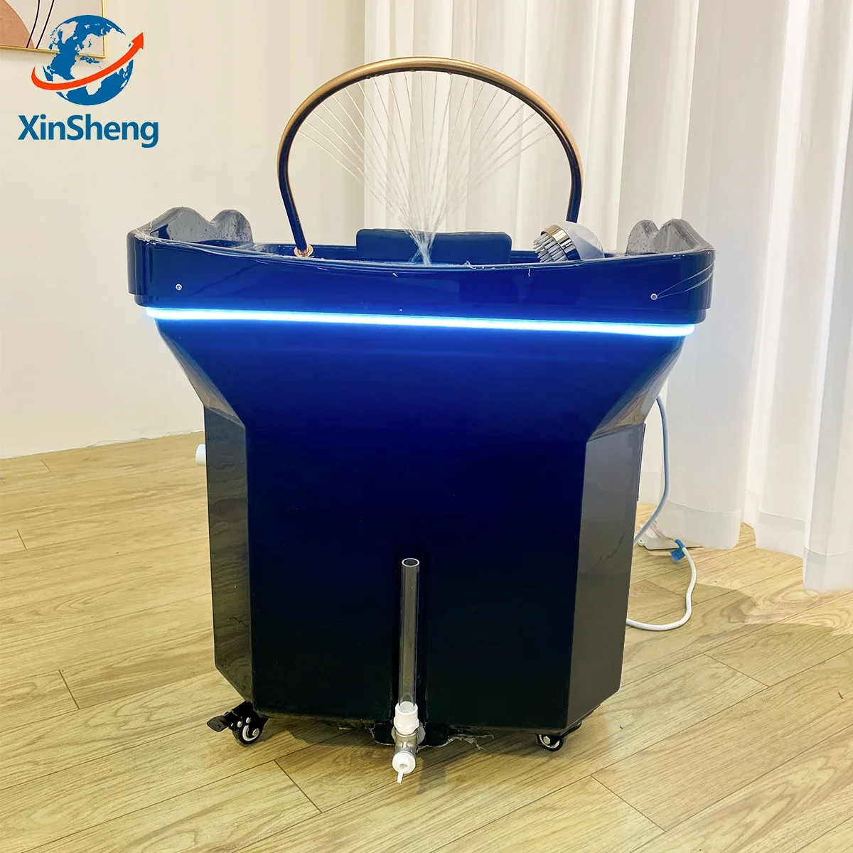 Xinsheng cabeça spa fumigação equipamentos de hidroterapia beleza barbeiro móveis massagem salão de beleza circulação de água shampoo pia - Image 3