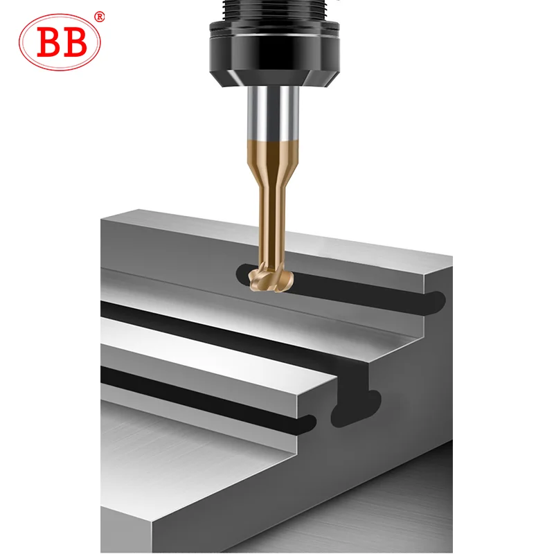 Bb raio canto t slot fresa cnc cortador de carboneto arco côncavo usinagem aço alumínio ferramenta 6mm r0.5 r1 r1.5 - Image 3
