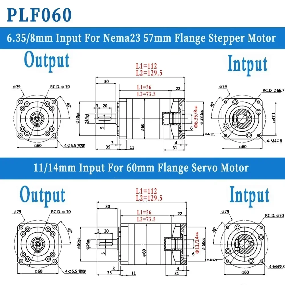 Nema17 Nema23 Nema34 Planetary Reducer Ratio 5:1 10:1 For 60mm 80mm 90mm 110mm Servo Motor Reducetion High Precision Gearbox - Image 5