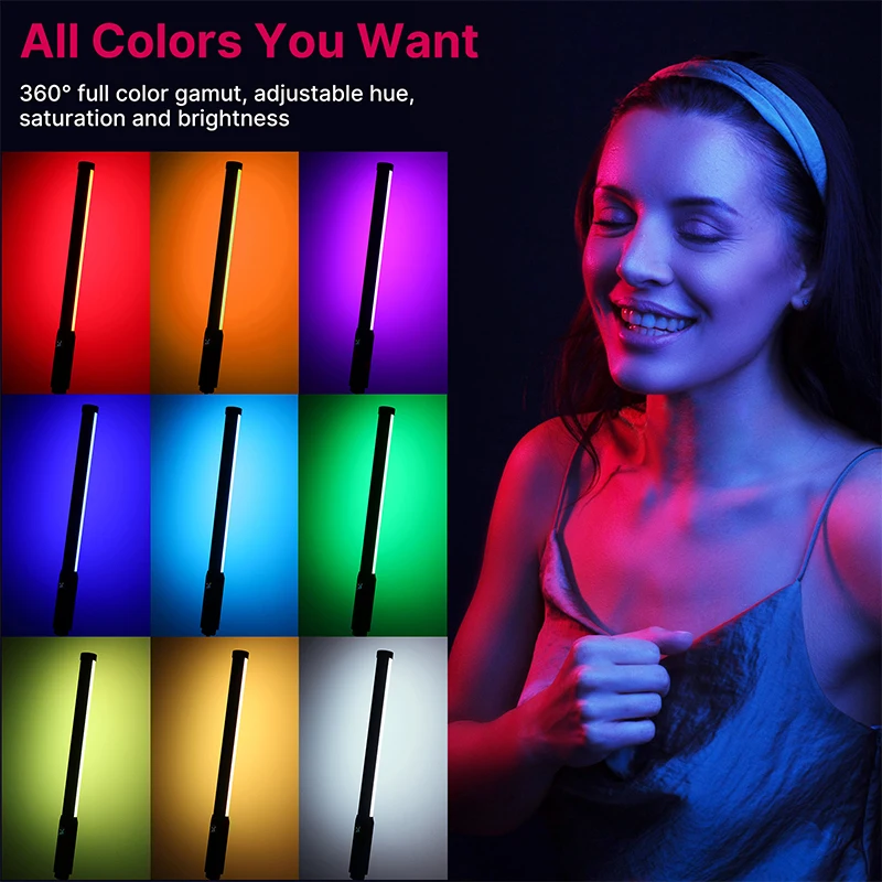 Ulanzi VL119 portátil RGB colorido vara de luz 19,68 polegadas portátil LED varinha de luz CRI 95 + 2500K-9000K lâmpada de estúdio de fotografia - Image 2