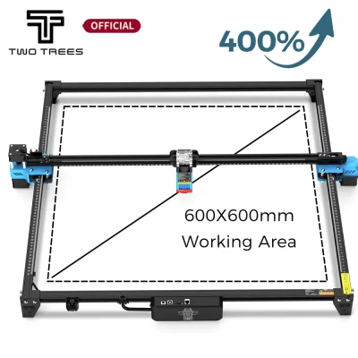 Twotrees máquina de gravação a laser roteador cnc TTS-55 pro máquina de corte suporte gravura offline 600x600mm área de trabalho
