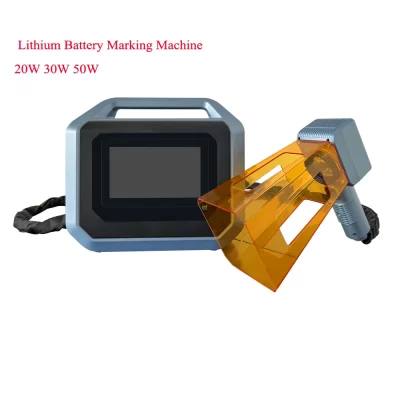 Máquina de marcação a laser de fibra de bateria de lítio portátil sem fio scanner 50w 30w 20 scanner alinhar gravador plug-in para metal