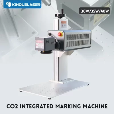 Máquina de marcação e gravação a laser CO2 Kindlelaser 30W 35W 40W 10,6μm Estrutura integrada Máquina de marcação de design corporal Design CNC